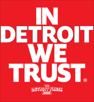 IN DETROIT WE TRUST-HOODIE-RED - Image 2