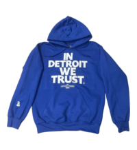 In Detroit We Trust" Hoodie - Royal & White